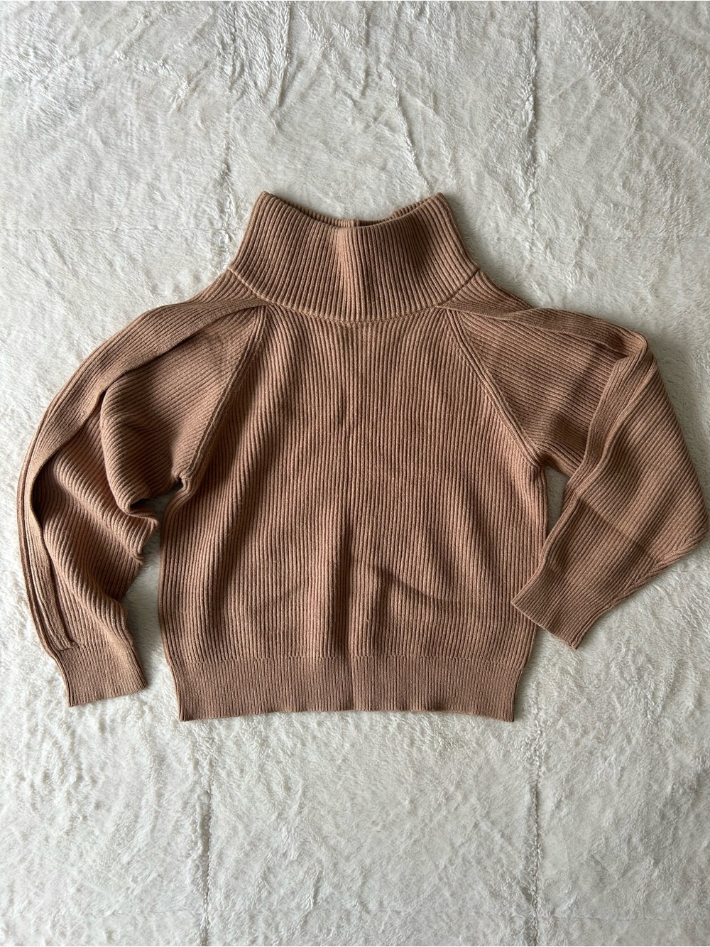Cyrus brown chunky knit turtleneck sweater